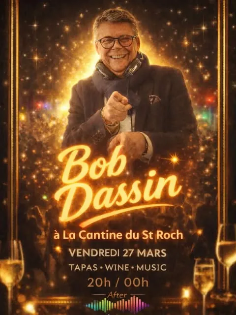 Affiche : Bob Dassin, vendredi 27 mars, tapas wine music
